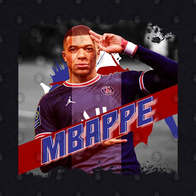 Mbappe, france striker poster by Aloenalone